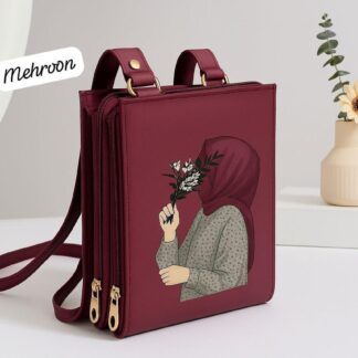 Elegance in Bloom: Illustrated Crossbody Mobile Wallet & Organizer