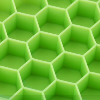 Silicone Ice Cube Tray 37 Grid Ice Cube Mold with Lid Honeycomb Ice Maker Reusable Ice Container for  Coffee Juice (Random Color)