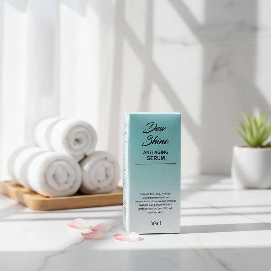 Dew Shine Anti Aging Serum Gentle Formula Reduces Fine Lines Improves Skin Elasticity Provides Radiant Glow And Smooth Texture For Daily Use - 30ml - Image 4