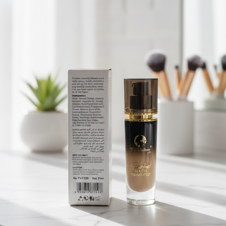 TV Parlour Subdued Matte Foundation In The Shade Latte Providing Smooth Coverage - 28ML - Image 2