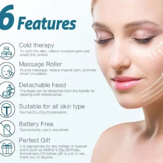 MARZAHAR Ice Roller for Face & Eye Puffiness Relief, Cold Gel Ice Face Roller Massager - Ice Roller Cool Roller For Face Eye Body Facial Shaping Anti Wrinkle Ice Roller Massager Smooth Skin ( Random Color )