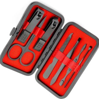 Premium Manicure & Pedicure Kit – Stainless Steel Nail Clippers Set with Grooming Tools for Hand, Foot & Facial Care – Travel Case Included ( 10 PCS Creative Smiley Nail Tool Set )