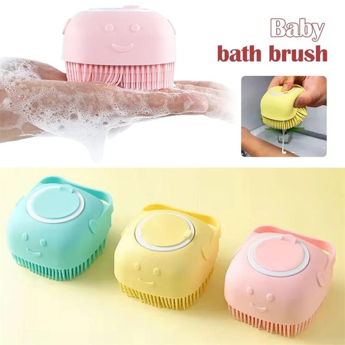Silicone Bath Body Brush | Exfoliating Scrub with Soap Dispenser | Ultra Soft Shower Sponge & Massager | Random Colour - Image 4
