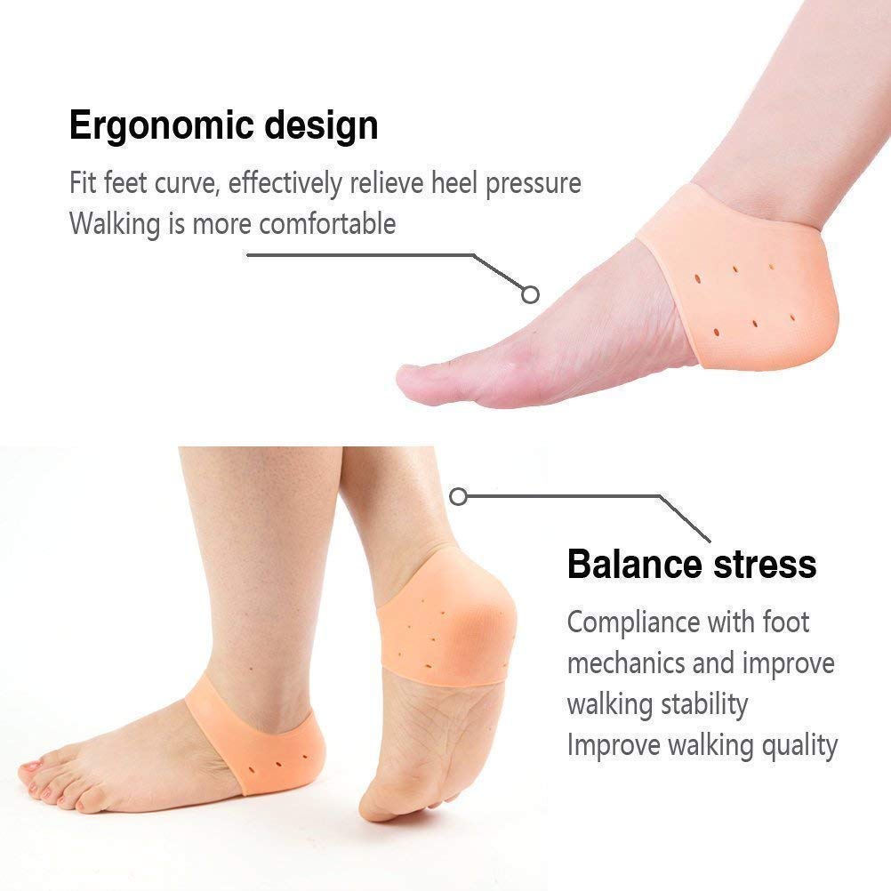 Silicone Anti-Crack Half Heel Socks Set - Image 4