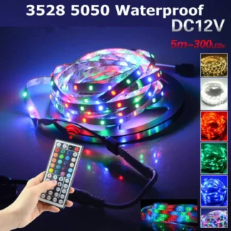 NEW RGB LED Strip Top Quality With Remote And 12V Power Supply - Multicolor | Best Quality RGB Light For Room Decoration Gaming Room Decoration