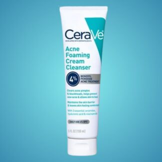 CeraVe Acne Foaming Cream Cleanser – 4% Benzoyl Peroxide Treatment [120ml]