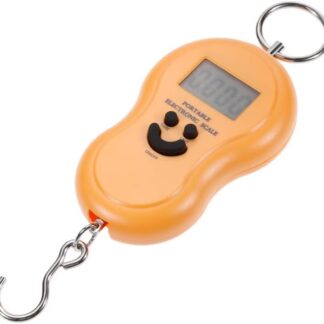 Utility Luggage Scale 50Kg Mini Digital Scale for Fishing Luggage Travel Weighting Kitchen Steelyard Hanging Electronic Hook Scale Weighing(random color)