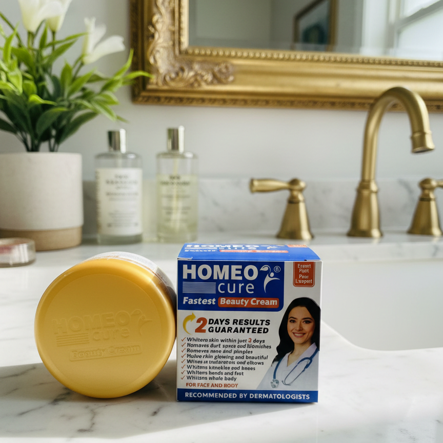 Fastest Beauty Cream HOMEO Cure | Face & Body | Pakistan Made | 50g - Image 2