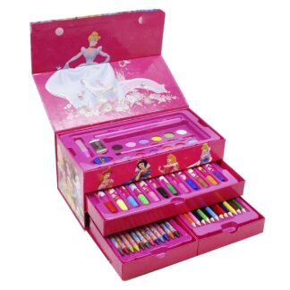 Multi Colour 54 Pieces Kids Art Artist Set In A Box With Drawers Pens Pencils Crayons Paints Providing Creative Designs