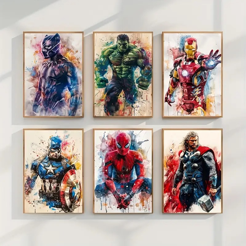 Set of 6 wall art sticky wooden canvas frames for home decore / sticky phototiles - Image 2