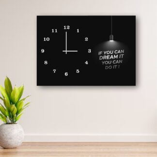 Inspirational Wooden Wall Clock – 12x16” Digital Print, Battery-Free, Hook Hanging Decor