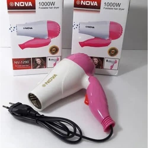 Nova Hair Dryer NV 1290 | Quick Dry Foldable Hair Dryer | Fast Heat Compact Travel Dryer - Image 3