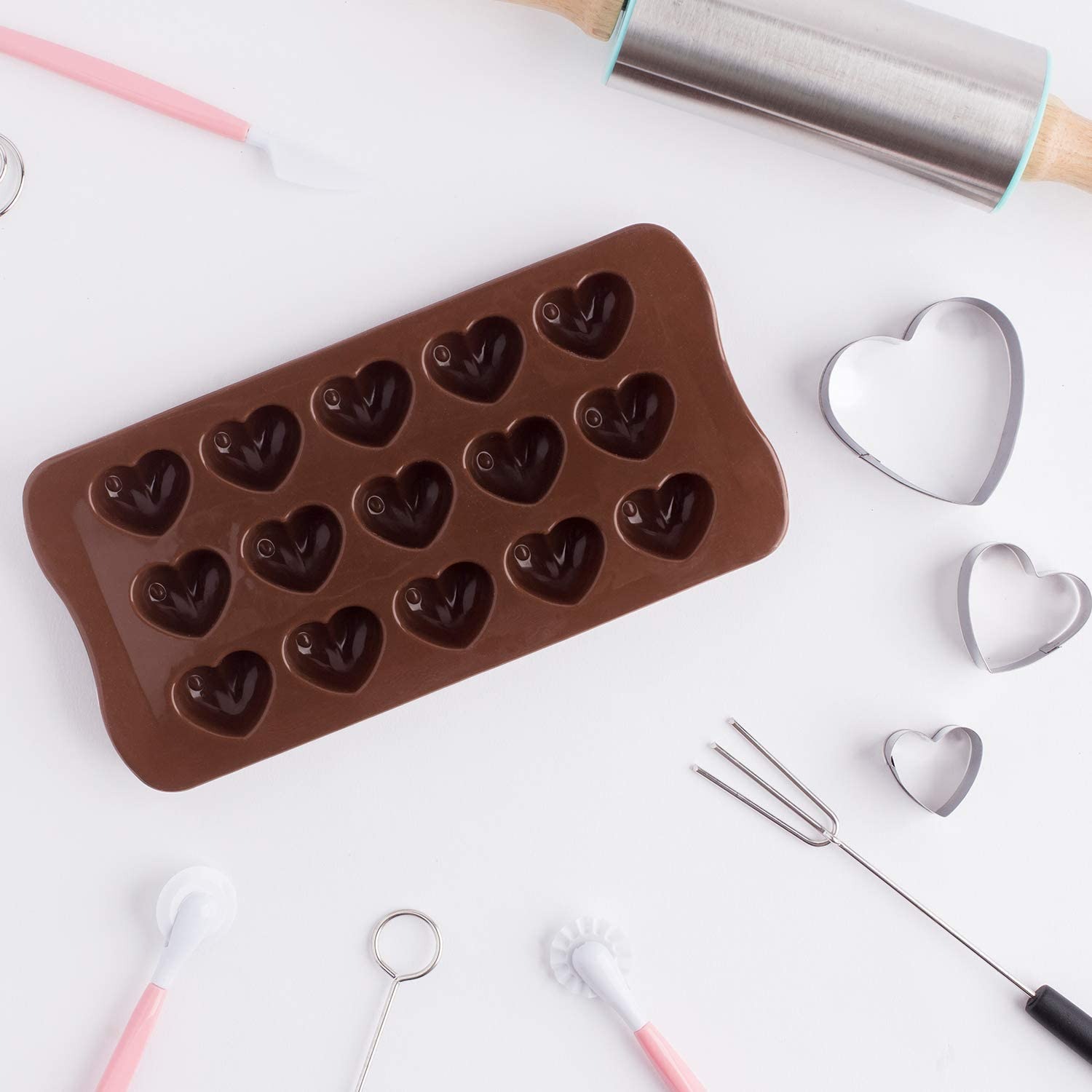 Silicone Chocolate Molds | Non-Stick Candy & Cake Chocolate Making Mold Kit | For Kids & Adults - Image 2