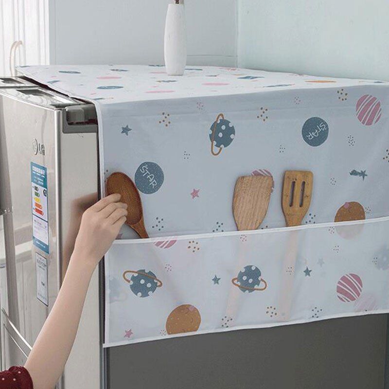 Anti-dust Waterproof Oil-proof Refrigerator Fridge Cover (Random Design)Made in china - Image 2
