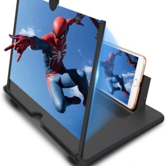 Mobile Screen Magnifier – HD 3D Video Amplifier & Foldable Smartphone Stand | Eye Protection Theater Experience for Movies and Gaming - 12 inches
