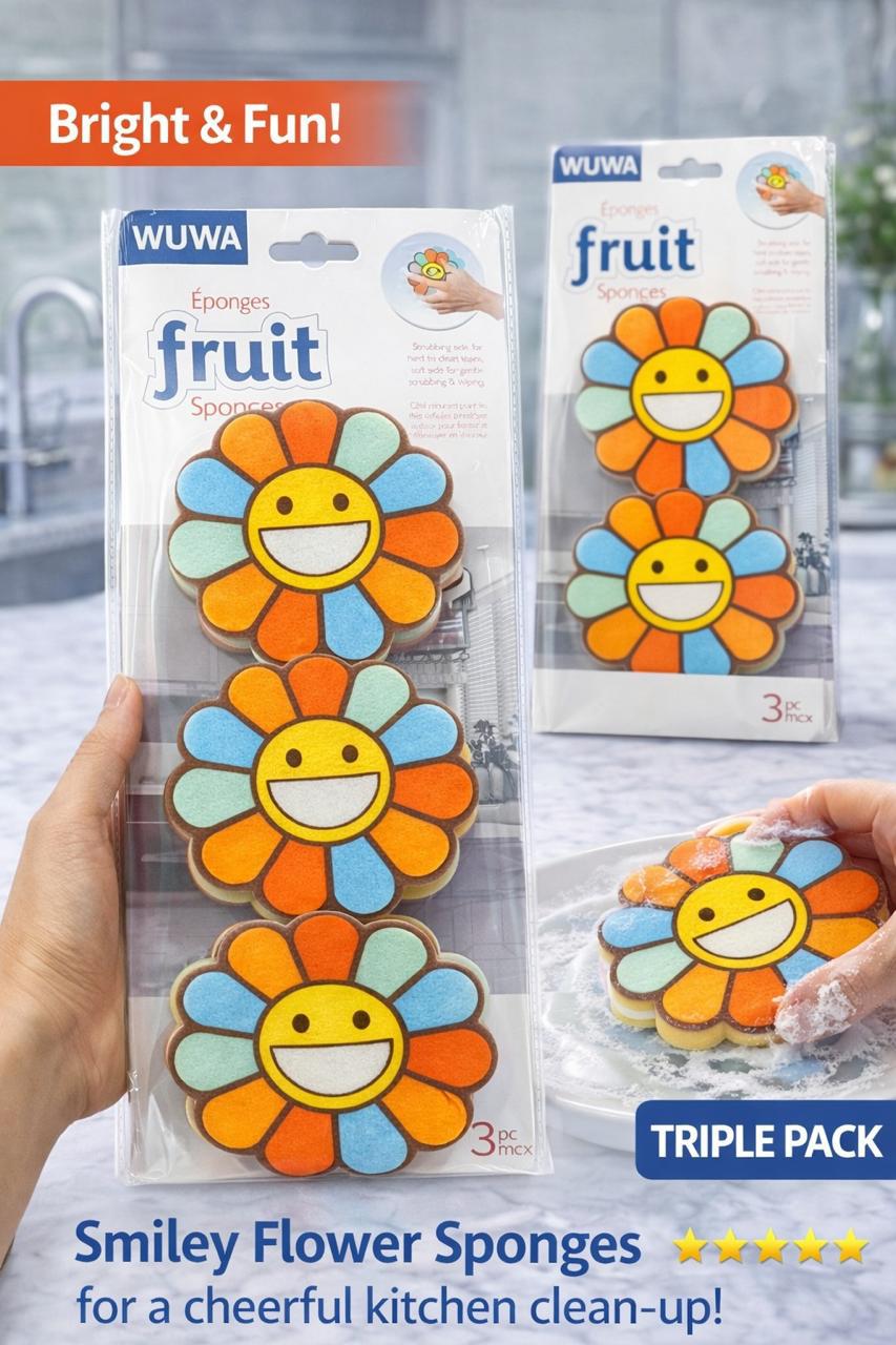 WUWA Stravits Fruit Sponges Providing Creative Design Attractive Look Durable Quality Comfortable Use (Random Design) - Image 2