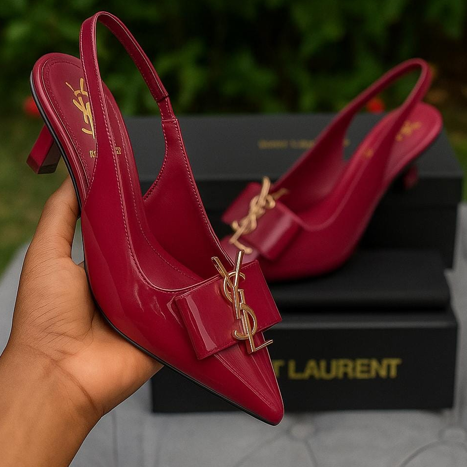 YSL Inspired Slingback Heels Providing Elegant Style With Sophisticated Look Durable Quality Comfortable Wear - Image 4