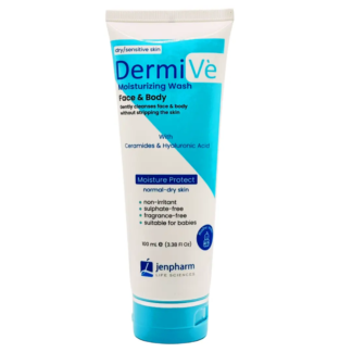 Dermive Moisturizing Wash Face And Body Gentle Formula Reliable Quality Provides Hydration - 100ML