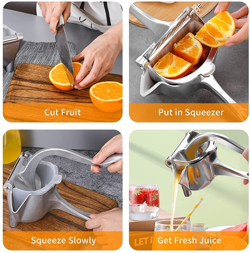 Stainless Steel Lemon Orange Clip Handheld Fruit Juicer | Durable Manual Portable Juicer | Kitchen & Baby Fruit Squeezer - Image 4