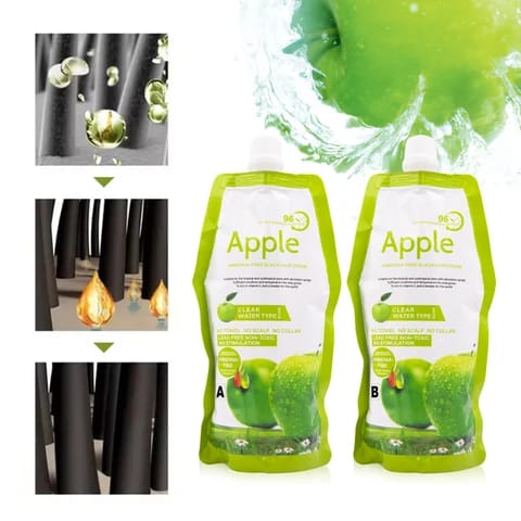 Apple Hair Color Cream Gentle Formula Provides Rich Color Smooth Application Long Lasting Shine Nourishes Hair - 1000ML - Image 2