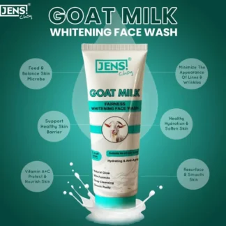 Jens Choy Goat Milk Fairness Whitening Face Wash Gentle Formula Brightening Effect Premium Quality - 100g