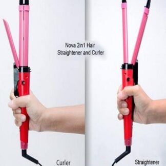 2 in 1 Nova Hair Straightener and Curler Hair Straightener + Curler Versatile Styling Tool for Straightening and Curling Hair