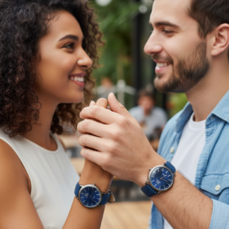 Pack of 2 BG Couple Watches | Matching Men’s & Women’s Stylish Wristwatches | Elegant Analog Timepiece Set for Couples & Gifting