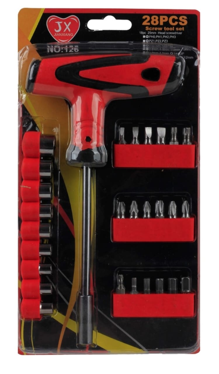 28‑Pcs Screw Tool Set | High‑Quality Screwdrivers & Bits | Durable Repair & Assembly Kit - Image 3