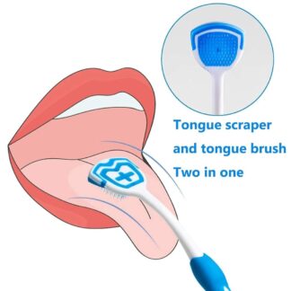 Tongue Cleaner Brush with Soft Silicone Bristles – Oral Hygiene Tool for Fresh Breath & Bacteria Removal -  Tongue Cleaner - Tongue Scraper - Bad Breath Remover - Random Color