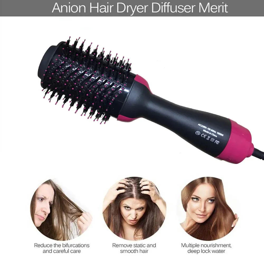 3‑in‑1 Hair Dryer with Comb, Hair Straightener & Curler for Easy Styling - Image 3
