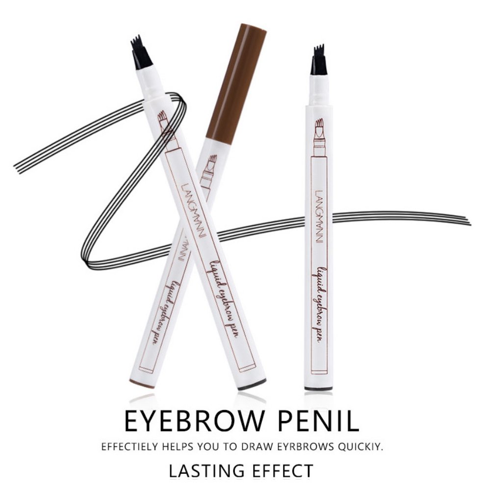 4 Tip Waterproof Eyebrow Pen | Waterproof Tattoo Tint Fine Sketch Liquid Eyebrow Pencil | Createsur Natal Makeup Effect