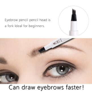 1 Piece 4 Tip Eyebrow Pen | Waterproof Tattoo Tint Fine Sketch Liquid Eyebrow Pencil | Creates Natural Makeup Effect
