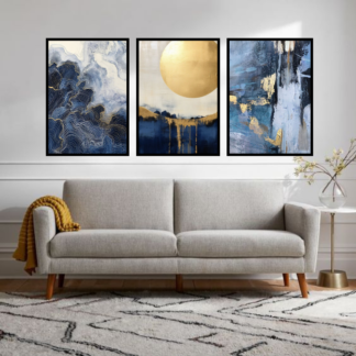 Set of 3 Motivational Quote Wall Art Frames – 8x11" MDF with Sticky Backing