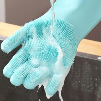 Silicone Dishwashing Gloves Durable Quality Comfortable Grip Reliable Performance Easy Cleaning (Random Color)