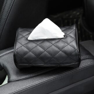 Luxury Leather Car Napkin Holder – Sleek Design, Easy Access & Secure Fit for Tissues
