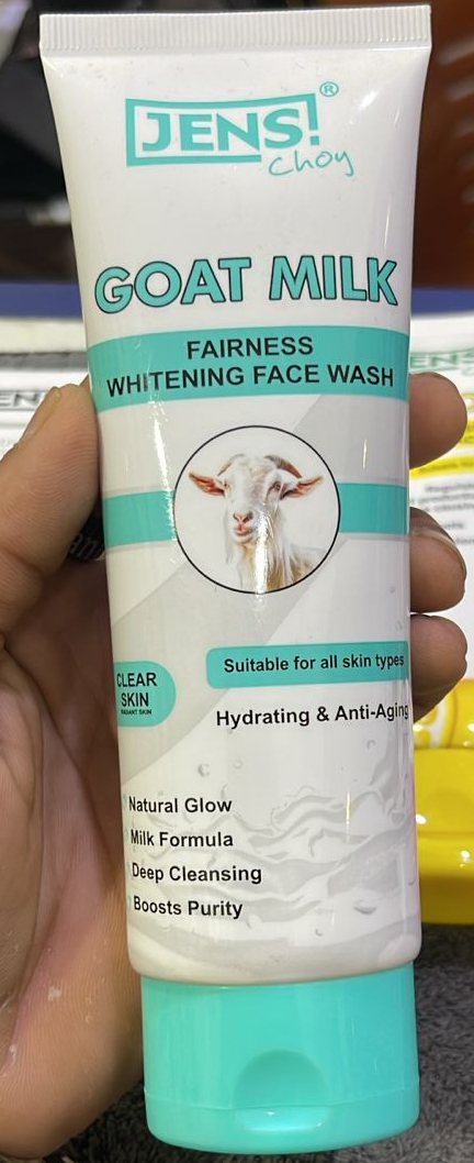 Jens Choy Goat Milk Fairness Whitening Face Wash Gentle Formula Brightening Effect Premium Quality - 100g - Image 4