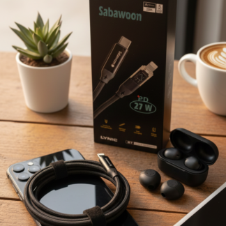Sabawoon  Type-C to iPhone Cable | PD 27W Fast Charging – High-Speed, Safe & Durable