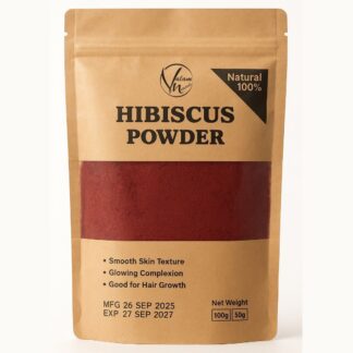 Hibiscus Flower Powder 100% Pure And Natural | Organic Herbal Powder For Skin Glow, Hair Growth, Detox And Anti-Aging Care