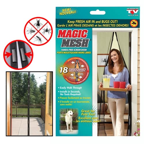 Magic Mesh Door Screen Easy Installation Hands Free Entry Keeps Insects Out Durable Design Convenient Daily Use - Image 4