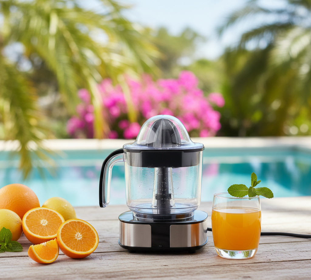 Premium Stainless Steel Electric Citrus Juicer: High-Efficiency Pulp-Control Extractor with Integrated Measurement Pitcher - Image 2