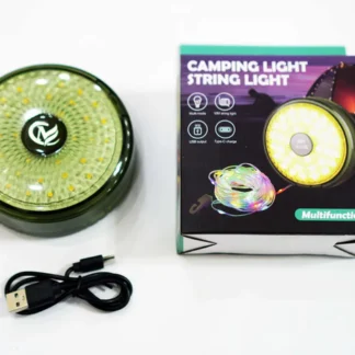 Hanging lantern with garland, camping atmospheric garland, rechargeable LED garland 9 m