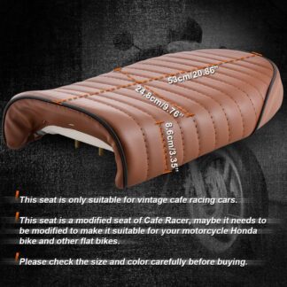High-Quality Cafe Racer Bike Seat with Complete Fitting | Compatible with CD for  70, 125 Bikes