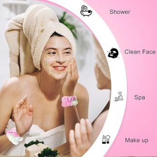 3 Pieces Set Kiss Lovely Wrist Strap - Face Wash Headband and Wristband Soft fabric