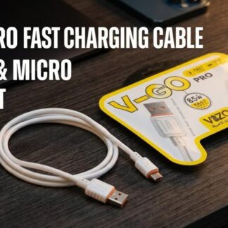 VIZO V-GO Pro 85W Super Fast Charging Cable – High-Speed Data Sync, Durable Reinforced Connectors, 10-Foot Extra Long Cable for USB-C and Micro-USB Devices