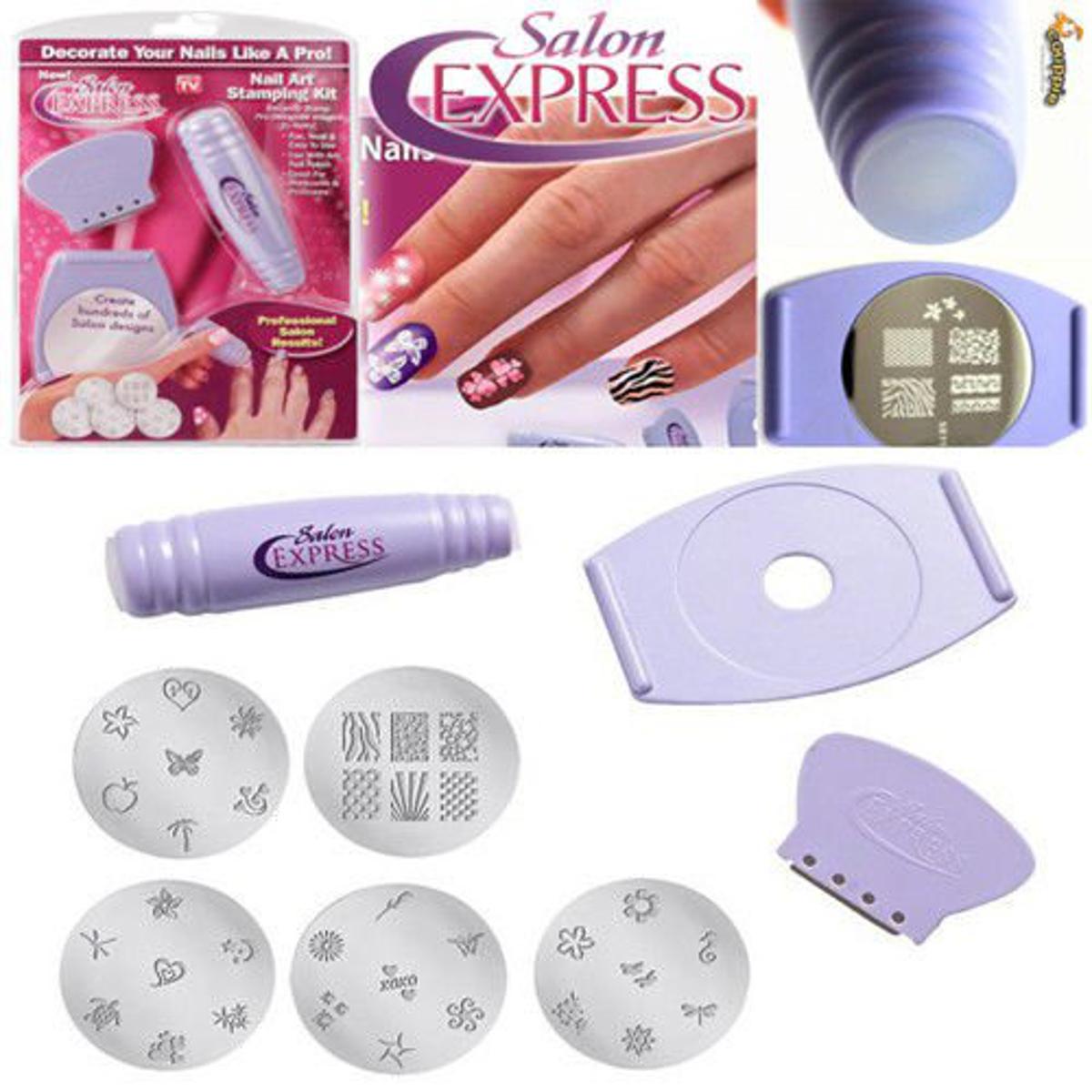 Nail Art Stamping Kit For Women (Purple). - Image 3