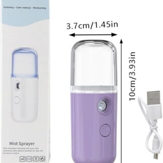Portable Nano Facial Mist Sprayer – Hydrating Ionic Facial Steamer for Instant Skin Moisture, Glow & Refreshing Mist | USB Rechargeable