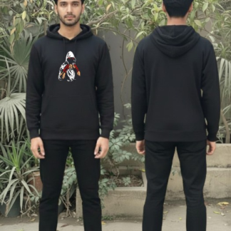 Men's Trendy Printed Tracksuit Black Casual Sportswear Sweat Suit Comfortable Fit