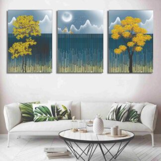 Set of 3 Wall Art Wooden Phototile Frames for Wall Decor
