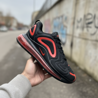 Nike Air Max 720 Sneakers In Black And Red Providing Stylish Design Comfortable Wear