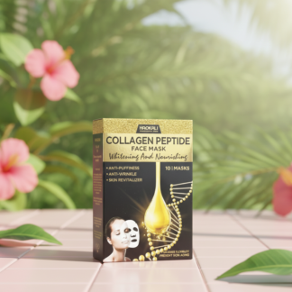 HAOKALI Professional Care Collagen Peptide Face Mask (10-Pack) - Anti-Puffiness, Anti-Wrinkle, Whitening & Nourishing Skin Revitalizer